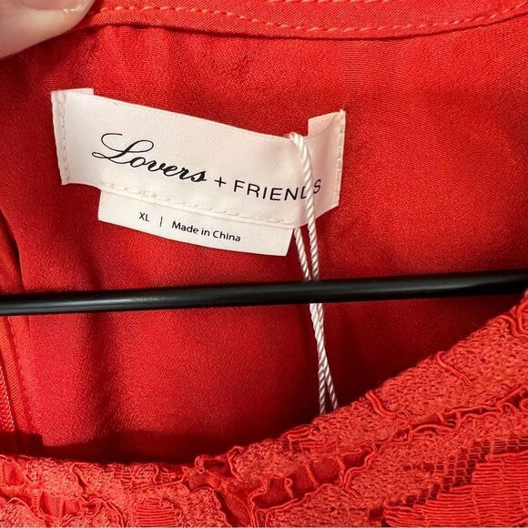 NWT Revolve x Lovers & Friends Raine Crop Top in Deep Coral | Size XL - Picture 6 of 11